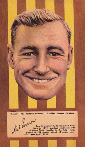 1953 Argus Football Portraits #16 Neil Pearson Front